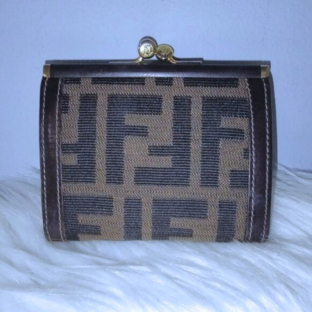 Fendi Brown and Black Wallet